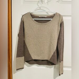 Athleta two tone sweater XXS merino wool soft and not thick